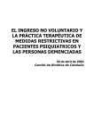 Ingreso no voluntario - Comité de Bioética de Cataluña