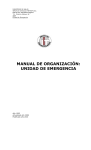 MANUAL DE ORGANIZACIÓN: UNIDAD DE EMERGENCIA
