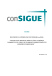 Informe de resultados de la primera fase del Programa conSIGUE