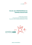 Dossier para PROFESIONALES de CENTROS EDUCATIVOS