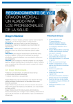 RECONOCIMIENTO DE VOZ DRAgon MeDiCAl: Un AliADo pARA
