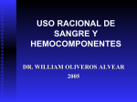 USO RACIONAL DE SANGRE Y HEMOCOMPONENTES