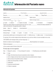 Información del Paciente nuevo