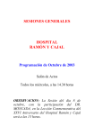 sesiones generales - Hospital Ramon Cajal