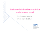 Enfermedad tiroidea subclínica en la tercera edad - IDIM