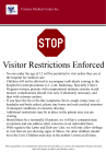 infection control visitor restrictions