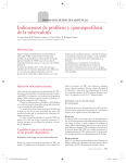 Indicaciones de profilaxis y quimioprofilaxis de la tuberculosis