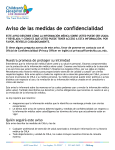 Aviso de las medidas de confidencialidad