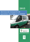 Servicio de transporte de pacientes oncológicos al HUNSC