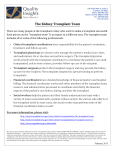 The Kidney Transplant Team - Quality Insights Renal Network 3