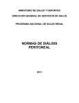 normas de diálisis peritoneal - Programa Nacional de Salud Renal
