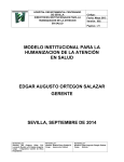Modelo de Humanización - Hospital Departamental Centenario de