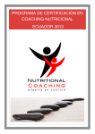 programa de certificación coaching nutricional ecuador
