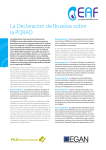 La Declaración de Bruselas sobre la PQRAD