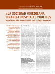 «LA SOCIEDAD VENEZOLANA FINANCIA HOSPITALES PÚBLICOS