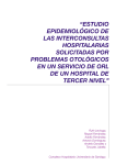 estudio epidemiológico de las interconsultas hospitalarias