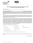 Authorization for transfusion Blood/Blood Products (Spanish