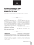 Balanopostitis ulcerativa secundaria a infiltración leucémica en pene