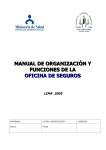manual de organización y funciones de la oficina de seguros