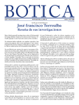 José francisco Torrealba, reseña de sus investigaciones