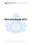 Memoria Anual 2013 - Hogar Clínica San Juan de Dios
