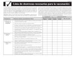 pediatric immunization skills checklist spanish IMM-694S