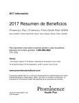 2017 Resumen de Beneficios - Prominence Health Plan Medicare
