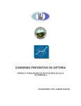 Consenso Preventivo de Difteria para trabajadores de la Salud