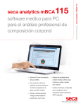 seca analytics mBCA115 software medico para PC para el análisis