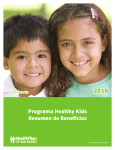Programa Healthy Kids Resumen de Beneficios