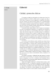 Calidad y protocolos clínicos Editorial