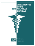 lineamientos sobre políticas clínicas 2015