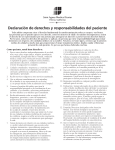 Declaración de derechos y responsabilidades del paciente