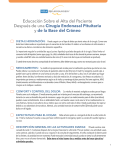 Educación Sobre el Alta del Paciente Después de