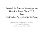 Comité de Ética en Investigación Hospital Santa Clara ESE hoy