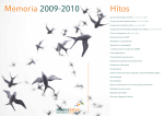 Memoria 2009-2010 Hitos
