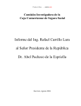 Informe del Ing. Rafael Carrillo