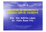 TALLER 8 TÉCNICAS DE ENTREVISTA CLÍNICA CON EL
