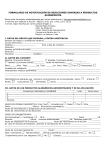 formulario de notificación de reacciones adversas a productos