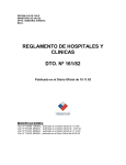 REGLAMENTO DE HOSPITALES Y CLINICAS DTO. Nº 161/82
