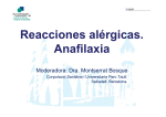 Sesión científica 1: Reacciones alérgicas. Anafilaxia