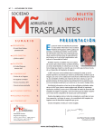 Boletín informativo n.º 1 - Sociedad Madrileña de Trasplantes