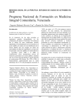 Programa Nacional de Formación en Medicina Integral Comunitaria