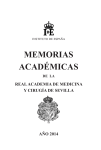 Memorias académicas 2014 - Real Academia de Medicina de Sevilla