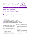 Spanish Patient Education Pamphlet, SP004, Cómo saber