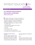 Patient Education Pamphlet, SP185, Los métodos anticonceptivos