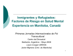 Inmigrantes y Refugiados: Factores de Riesgo en Salud Mental