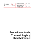 Procedimiento de Traumatología y Rehabilitación