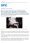 ARTÍCULO SINC: No es país para gordos ni fumadores