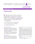 Patient Education Pamphlet, SP084, Histeroscopia